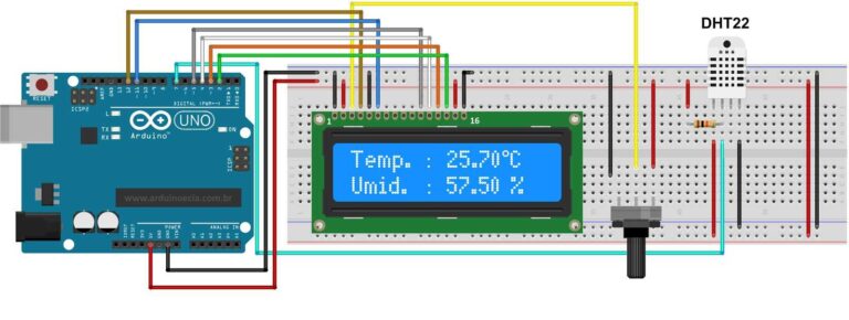 Arduino DHT LCD display