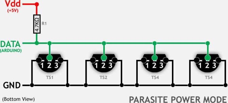 DS18B20 1-Wire parasite mode