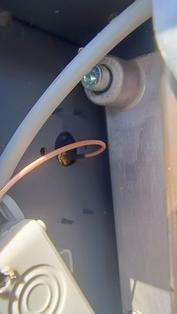 ESP32 Antenna mounted inside the barrier body